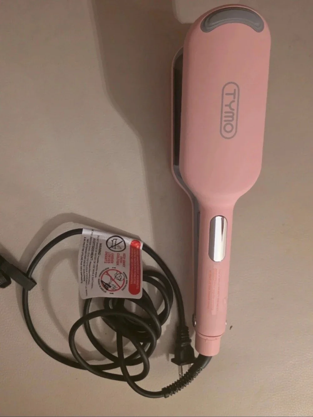 Tymo Pink Hair Straightening Brush - Sleek Detangling & Styling